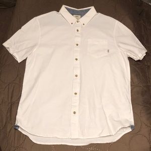 Van’s men’s short-sleeve white button down oxford